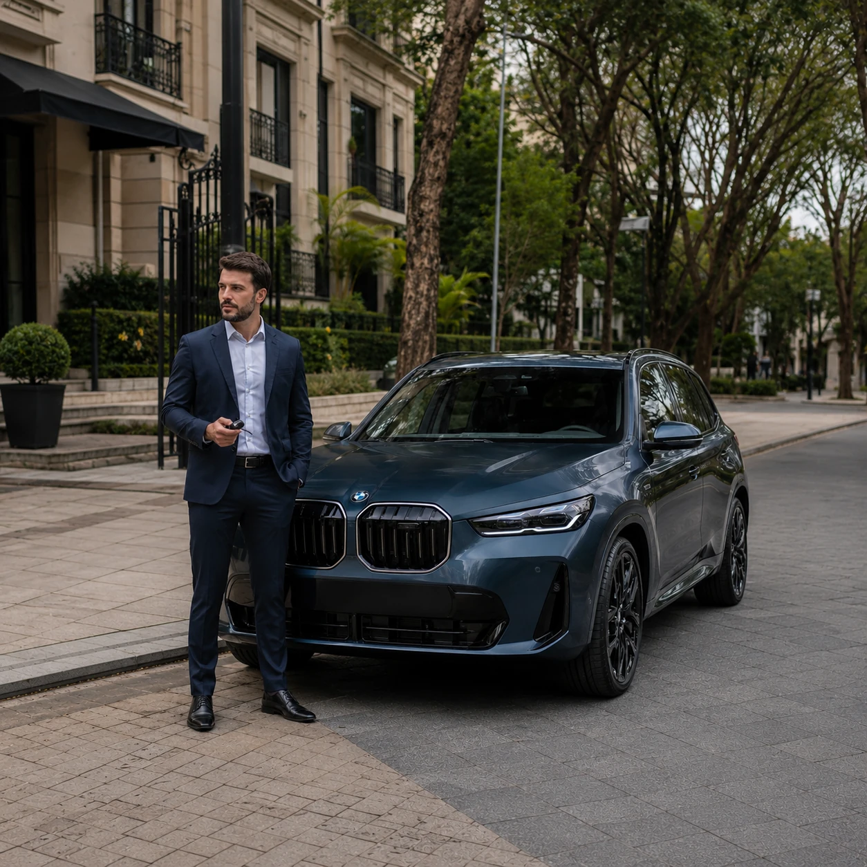 Executivo com a chave do BMW X5 assinado pela Alto